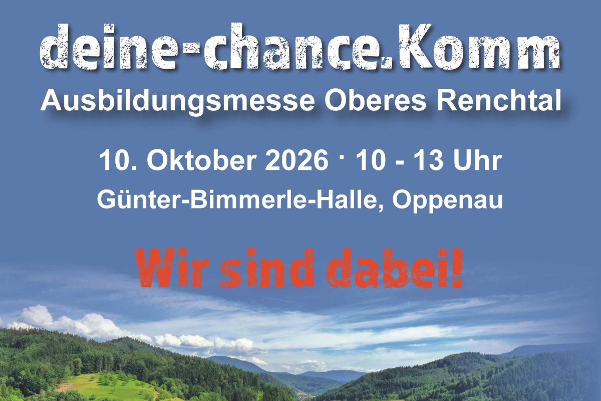 Wir sind dabei - Ausbildungsmesse Oberes Renchtal